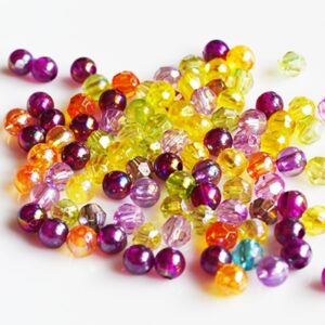 Akryylihelmet 3-6mm, mix,  100 kpl, AB kiilto, 1 kpl