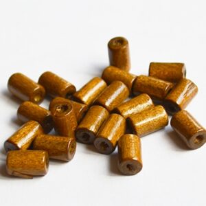 Puuhelmes 10x6mm pruun, ava 2mm, 30 tk
