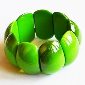 Akrüülist käevõru, helmed 39x18mm, roheline,  1 tk   Ei saa saata maksikirjaga