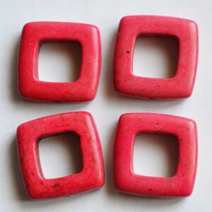 Hauliit 20x20mm looduslik värvitud tumeroosa, pakis 4 tk.