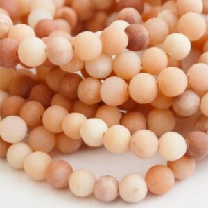 Jadeiit 6-6,5mm looduslik matistatud, ava 1mm, 1 tk
