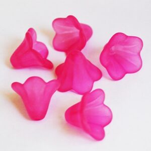 Akryyli kellokukka 15x10mm, pinkki, 1 kpl