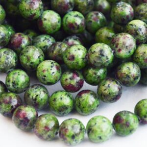 Rubiin-Tsoisiit 10-11mm looduslik värvitud, ava 1mm, 1 tk