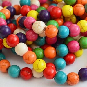 Türkiis sünteetiline 10mm, värvitud, mix, ava 1mm, 20 tk