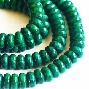 Marmor 10x8mm looduslik, värviline roheline, ava 1mm, 10 tk