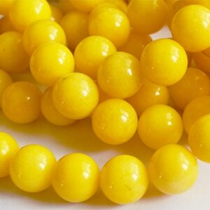 Jadeiit 16mm looduslik,ümar, värvitud kollane, ava 1mm, 4 tk