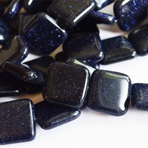 Tumesinine Liivakivi 20x20mm, ava 1mm, sünteetiline, 1 tk.