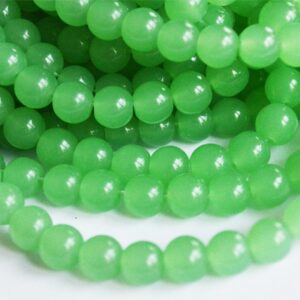 Ahhaat 8mm looduslik värvitud  roheline, 1 tk