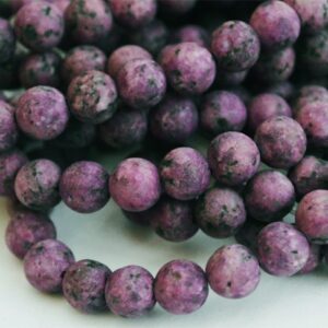 Ahhaat 8mm looduslik värvitud matistatud  roosakaslilla, 1 tk