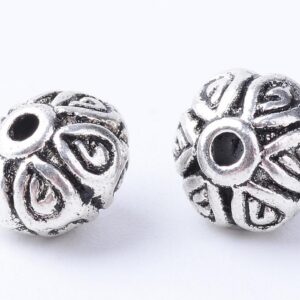 Antiikhõbedane metallhelmes 7x5mm, ava 1mm, 1 tk