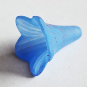 Акриловый Цветок 22x22mm, отверстие 2мм, синий, 1 шт.   Невозможно отправит с обычном- или заказным макси письмом.