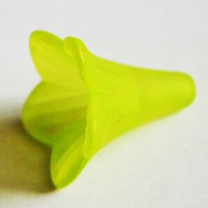 Акриловый Цветок 22x22mm, отверстие 2мм, желто-зелёный, 1 шт.   Невозможно отправит с обычном- или заказным макси письмом.