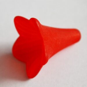 Акриловый Цветок 22x22mm, отверстие 2мм, красный, 1 шт.   Невозможно отправит с обычном- или заказным макси письмом.