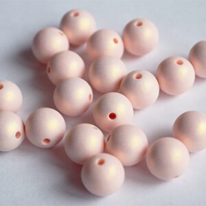 Akrüülpärl 9,5-10mm, ava 1,5mm, roosa,  10 tk