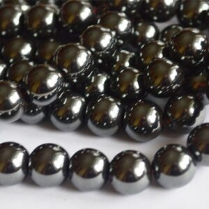 Hematiit 12mm sünteetiline, must, ava 1mm, 1 tk