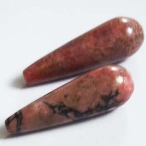 Rodoniit 30x10mm looduslik, ava 1,5mm, pakis 2 tk