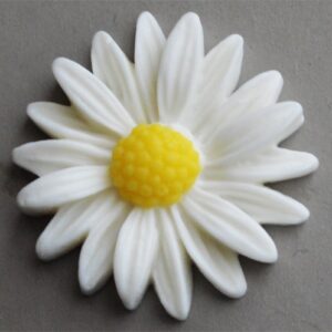 Kunstvaigust liimitav lill 26x27mm valge, 1 tk