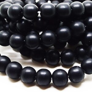 Must kivi sünteetiline 10mm, matistatud, ava 1mm, pakis 10 tk