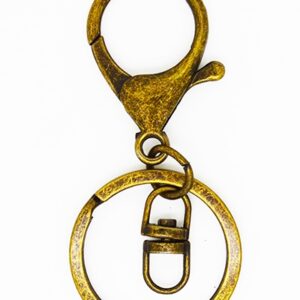 Võtmerõngas  68x30mm, värv ant.pronks, 1 tk