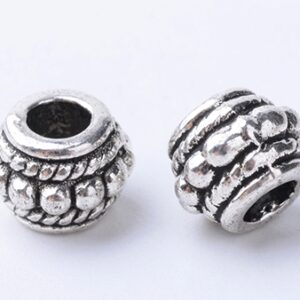 Antiikkipatina metallihelmi 8x6mm, reikä 3-3,5mm, 1 kpl