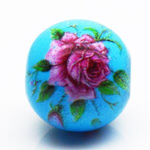 Lilleline klaashelmes 12~12.5x11.5mm, ava 1.4mm, sinine, 1 tk