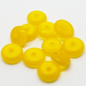 Kassisilm 8-8,5x3.5-3mm klaashelmes kollane, ava 0.8mm, pakis 20 tk.