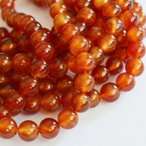 Karneool 8mm looduslik, värvitud, ava 1mm, pakis 10 tk