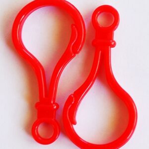 Plastist karabiinhaak 51x25x5.5mm, ava 6mm, punane, 1 tk
