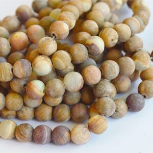 Jadeiit 8mm looduslik, matistatud, ava 1mm, pakis 10 tk