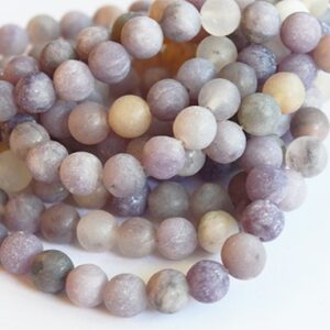 Jadeiit 8mm looduslik, matistatud, ava 1mm, pakis 10 tk