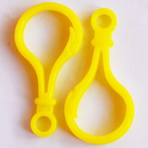 Plastist karabiinhaak 51x25x5.5mm, ava 6mm, kollane, 1 tk