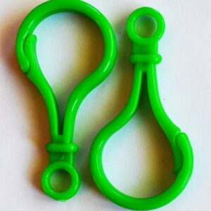 Plastist karabiinhaak 51x25x5.5mm, ava 6mm, roheline, 1 tk