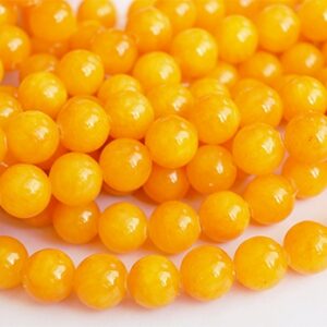 Jadeiit 10mm looduslik kivi, värvitud oranž, ava 1mm,  pakis 10 tk.