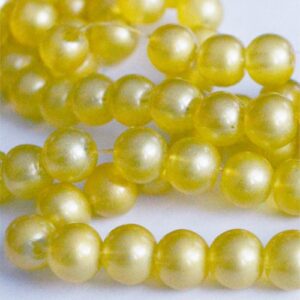 Klaaspärl 10mm läbikumav helekollane, 1 tk