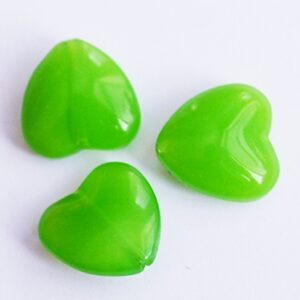 Klaashelmes Südamekujuline 13,7-14mm roheline, ava 1mm, pakis 4 tk