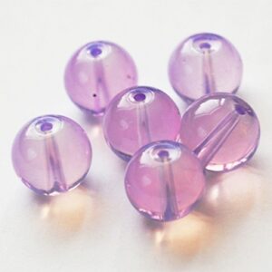 Opaliit 10mm ava 1mm, kuuklaas, lilla, pakis 6 tk