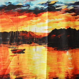 Kašmiirpehme narmastega sall 185x70cm, Kuulsate 19 sajandi kunstnike maalid  - 1 tk.  Saatmine pakiautomaadi kaudu.