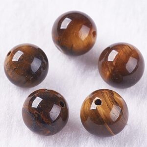 Tiigrisilm 10mm looduslik kivi, poolpuuritud, ava 1,2mm, pakis 1 tk
