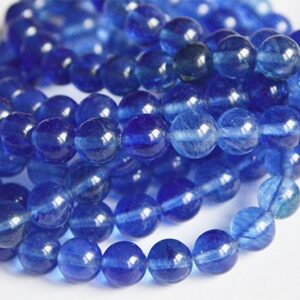 Watermelon Stone (Arbuusi kivi) imitatsioon, klaasist helmed 8mm, sinine, ava 1mm, pakis 10 tk