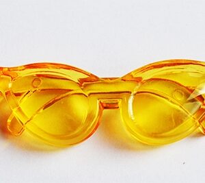 Akryyliriipus Silmälasit 63.5x20x8mm, aukon koko 4mm, oranssi, 1 kpl