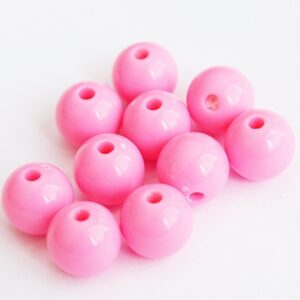 Akrüülhelmes 10mm ava 2mm roosa, pakis 10 tk