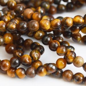 Tiigrisilm 6mm looduslik kivi, ava 1mm,  16 tk
