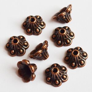 Helmihattu red copper 10x6mm, aukon koko 1,5mm,  10 kpl