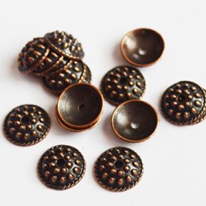 Helmihattu red copper 10mm, aukon koko 1,5mm,  15 kpl