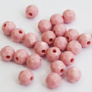 Akrüülhelmes 5mm ava 1mm, roosa, pakis 24 tk