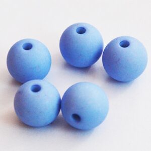 Akrüülhelmes 10mm matistatud taevasinine, ava 2mm, pakis 10 tk