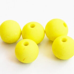 Akrüülhelmes 10mm matistatud helekollane, ava 2mm, pakis 10 tk