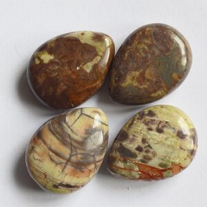 Ahhaat lapikud tilgakujulised helmed 17-18x13-14x5-7mm, looduslik kivi, ava 1,2mm, pakis 4 tk