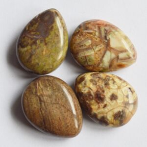 Ahhaat lapikud tilgakujulised helmed 17-18x13-14x5-7mm, looduslik kivi, ava 1,2mm, pakis 4 tk