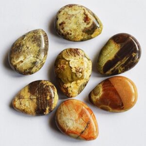 Ahhaat lapikud tilgakujulised helmed 17-18x13-14x5-7mm, looduslik kivi, ava 1,2mm, pakis 7 tk